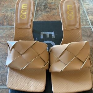 Ego square toe mules brand new